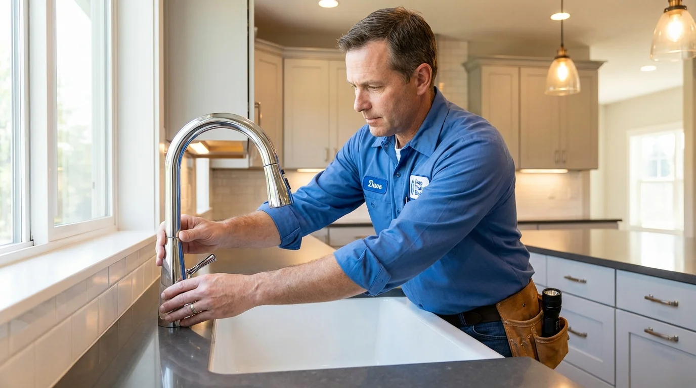 Kitchen faucet installation by Johns Plumbing LLC in Fruitland